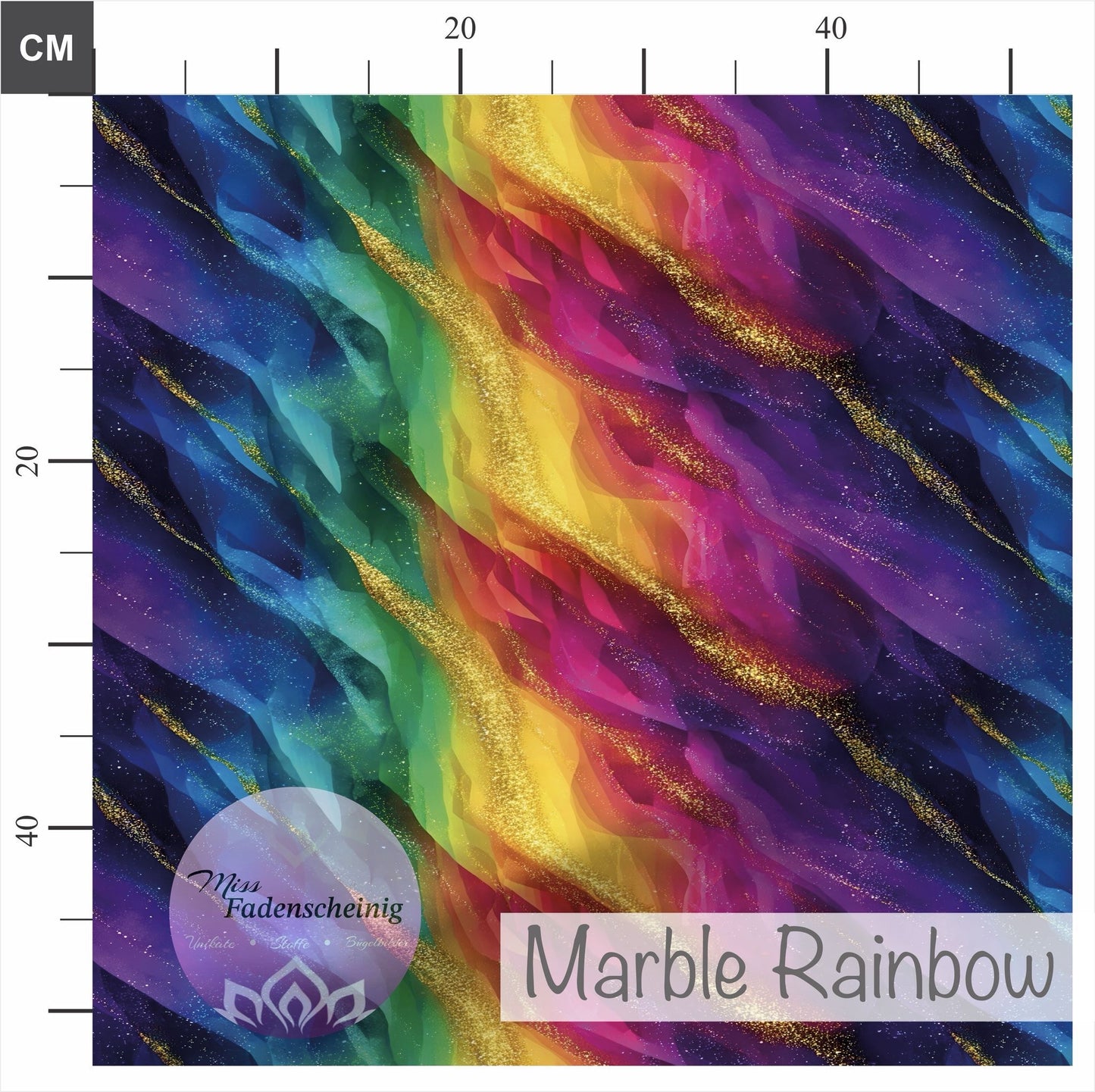 MARBLE RAINBOW Bio-Jersey MissFadenscheinig