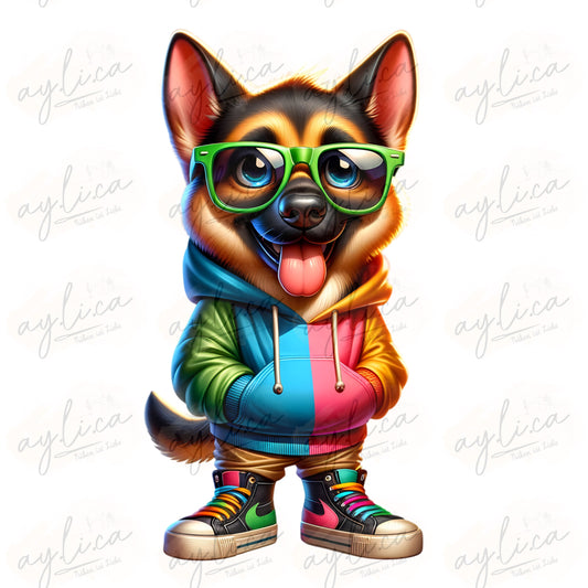 BÜGELBILD COOL DOG