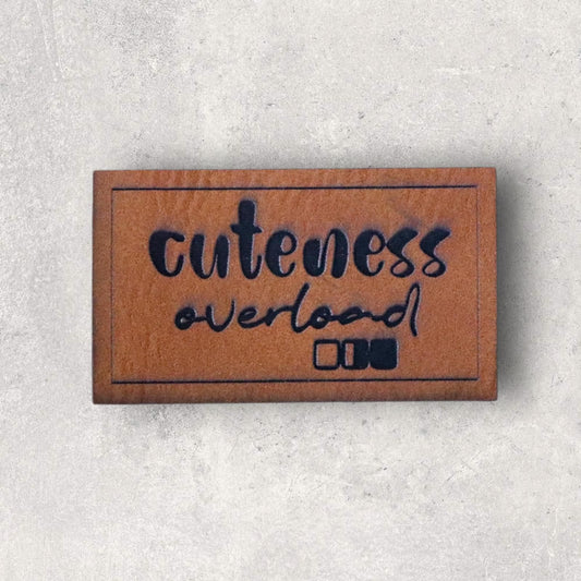 Kunstlederlabel CUTENESS OVERLOAD