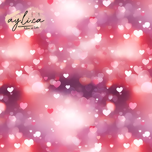 HEARTS BOKEH ROSA