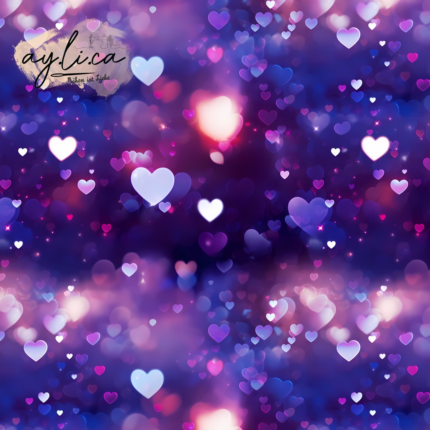 HEARTS BOKEH LILA