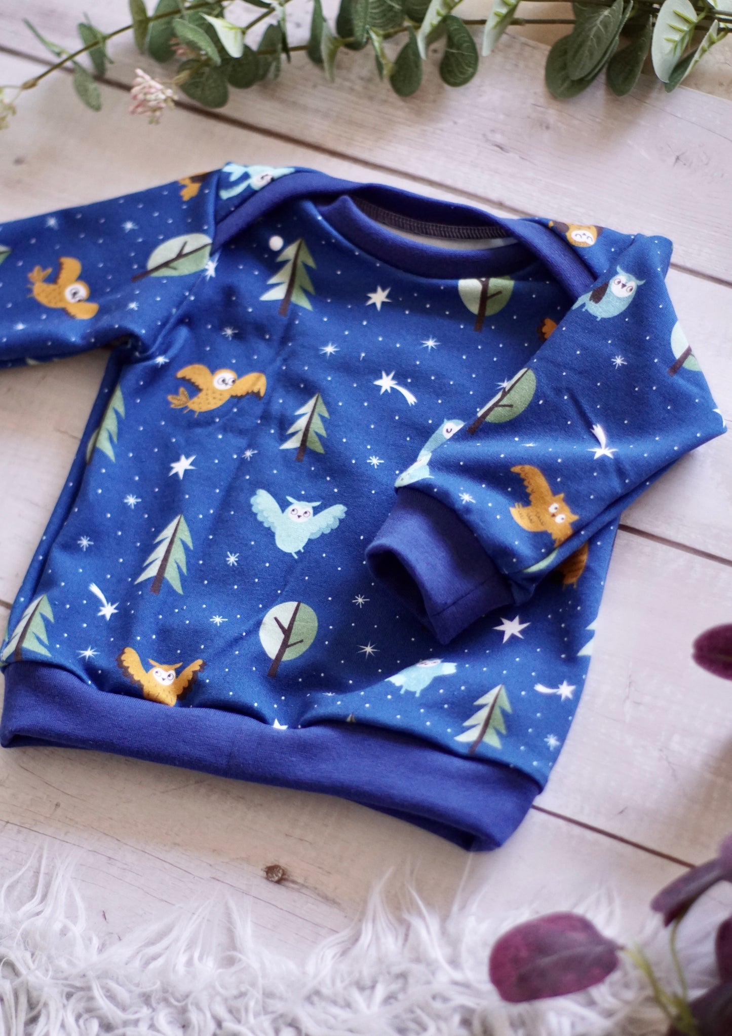 Babysweater NACHTS IM WALD Gr.68