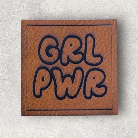 Kunstlederlabel GRL PWR