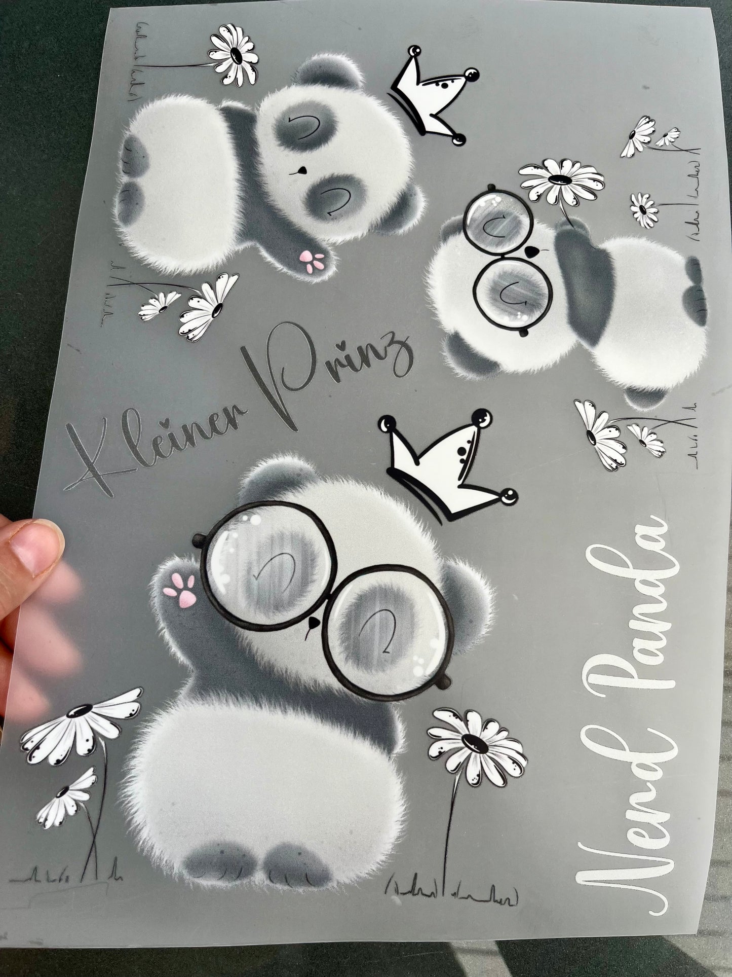Bügelbild NERD PANDA