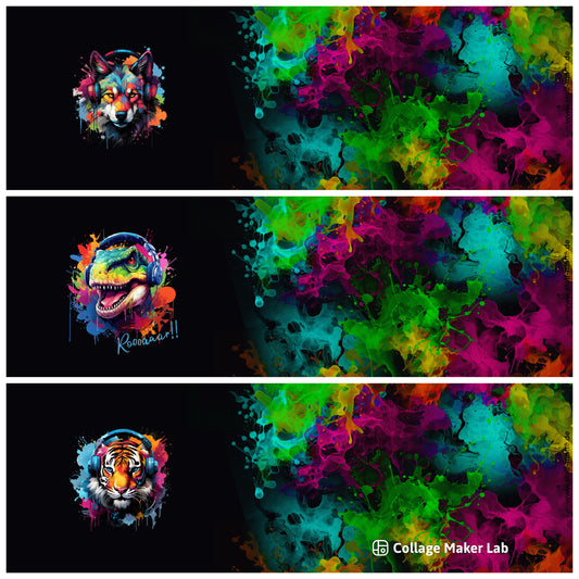 PANEL MUSIC ANIMALS ca. 75x170cm in 3 Varianten
