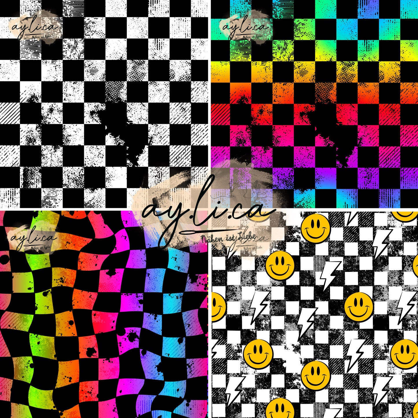 CHECKERKAROS GRUNGE KL in 3 Varianten