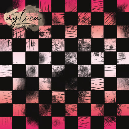 CHECKER KAROS pink Version in 8 Farben exklusiv
