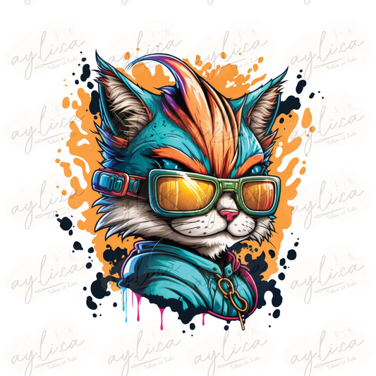 BÜGELBILD PUNK CAT