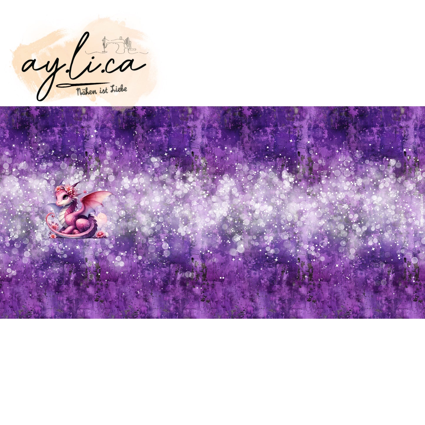 PANEL ELEMENTAL DRAGON LILA ca. 75x150cm EXKLUSIV