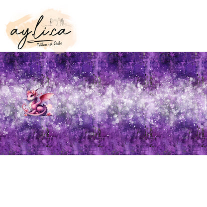 PANEL ELEMENTAL DRAGON LILA ca. 75x150cm EXKLUSIV