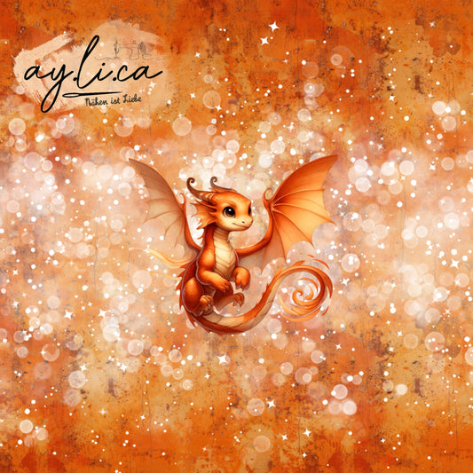 PANEL ELEMENTAL DRAGON ORANGE 75x170cm EXKLUSIV