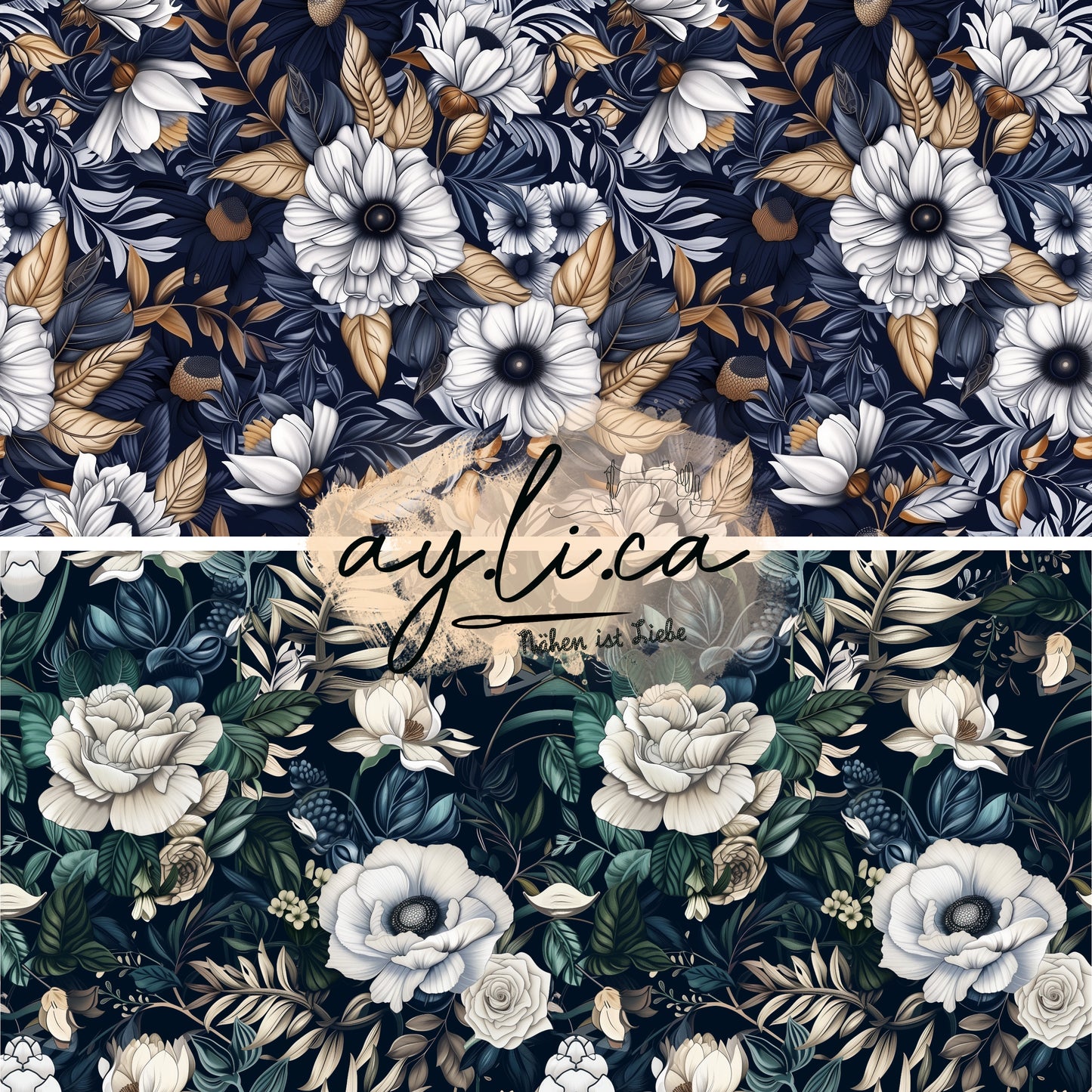 BLUE FLOWERS in 2 Varianten